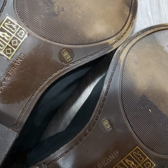 Lucky Brand * Black Leather Open Toe Booties * 9.5 - Picture 13 of 14